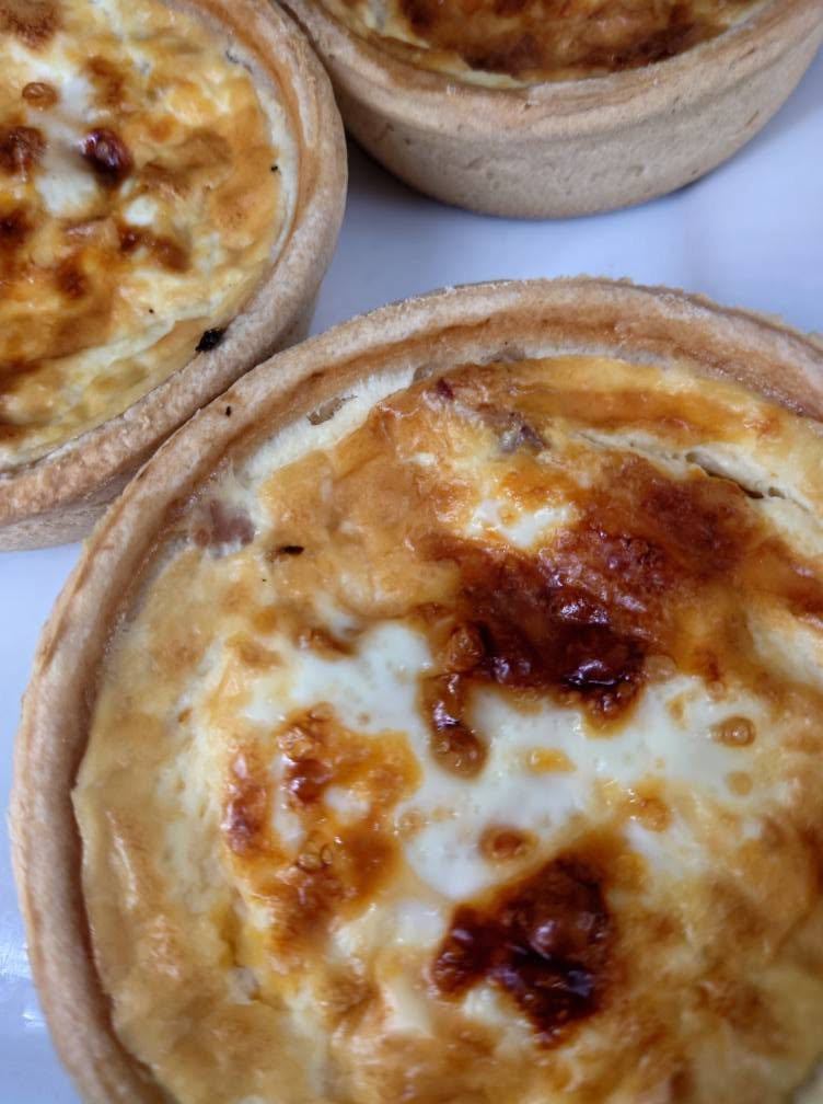Freshly baked homemade quiche at Gatehouse Cafe